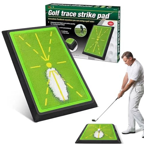 alouweekuky golfsvängmatta med snabb svängvägfeedback, golf skyddsmatta, golf träningsmatta halkfri undersida för inomhus och utomhus för nybörjare och avancerade