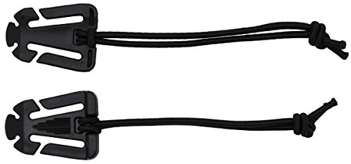 MFH Clip con cinta de goma Molle set de 2 uds. negro