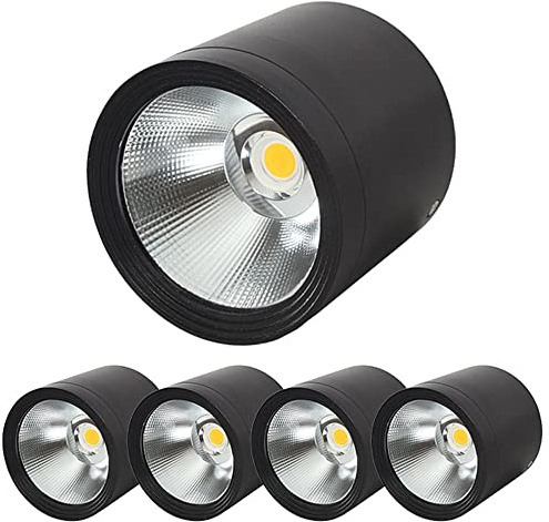 FAZRPIP Surface Mounted Downlight Ceiling Lamp 7W 12W 18W LED COB Spot Light AC110/220V Ceiling Light IP65 Water Proof Flat Spotlight Baffle Trim Led Can Lights
