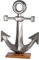 GILDE Alu Deko Objekt Anker Maritim - Maritime Dekoration Badezimmer Gäste WC - Höhe 56 cm