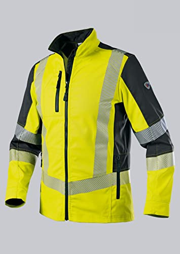 BP 2042-844-6656 Chaqueta de trabajo para hombre, 79,5% poliéster, 16,5% algodón, 4% elastolefina, amarillo advertencia/antracita, ajuste moderno, talla 44/46L