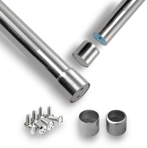 House Of Home Extendable Wardrobe Rail with Pole and Fittings - Clothes Rail 34-53cm Adjustable 40kg Max Weight Hanging for Clothing & Wardrobe Storage