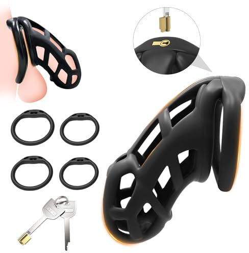 BDSMLOVE Kobra 6.0 Keuschheitskäfig Herren,Peniskäfig Chastity Cage Male,Keuschheitsgürtel für Herren extrem,Penis Käfig fetisch Sklaven Sexspielzeug für die Männer extrem (XL)