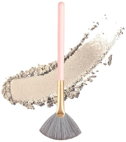 Pincel resaltador, pincel de abanico - Cepillo de maquillaje para rubor | Aplicación precisa de maquillaje, herramienta cosmética de cerdas , pinceles de contorno para mejillas, polvo suelto