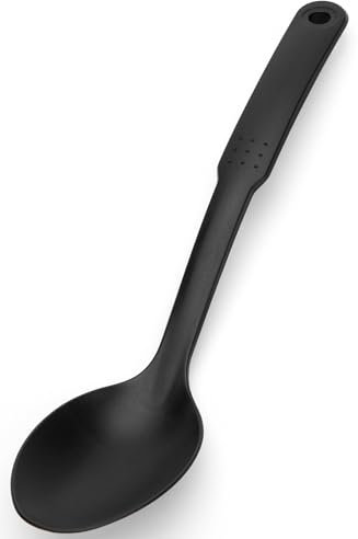 Cucchiaio in nylon – Cucchiaio da portata resistente al calore da 38 cm per zuppe e salse – leggero, lavabile in lavastoviglie e antiaderente