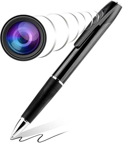 FANIERFD Mini Caméra Poche, Cachée Caméra Stylo Mini Caméra de Poche 1080p HD Surveillance Spy Camera avec Enregistrement Vidéo Prise de Photo et 220 mAh la Batterie Rechargeable