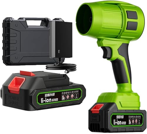 Seese Pro - Soffiatore Ultraleggero E Ultrapotente, Soffiatore Elettrico Senza Fili,Velocità Regolabile,D'aria Turbo Super Potente Senza Fili per Giardino, Cortile, Foglie, Prato (#5-Battery * 1)