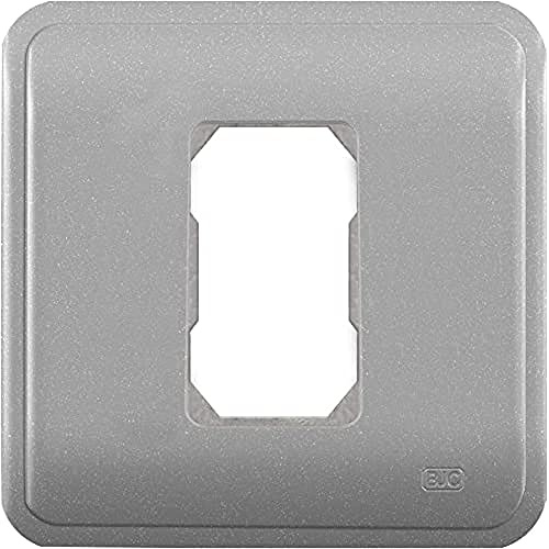 BJC Rehabitat - Placa/marco marco 1 módulo estrecho, Plata Luna ,16661-PL