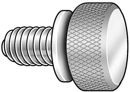 Thumb Screw, Knurled, 10-24x1 L, Pk5
