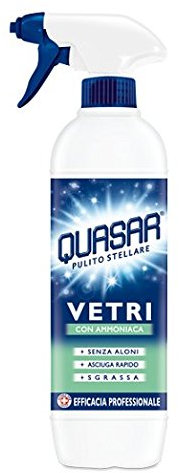 QUASAR vetri vetro pulitore detergente liquido per pulizia 650 ML finestra in vetro