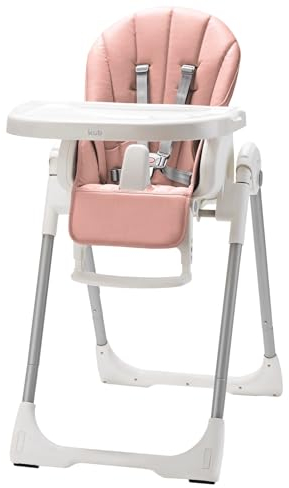 KÜB 3-in-1 Foldable & Portable Baby High Chair with 2 Lockable Wheels(Pink)