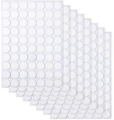 JANYUN 560 Stück Doppelseitige Klebepunkte Transparente Runde Aufkleber Keine Spuren Wasserdichte Punktaufkleber für Festivaldekoration (20mm)