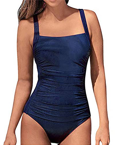 Mujeres Retro Cintura Alta Trajes de Baño Una Pieza Bañador Bikini Push Up V-Cuello Monokini Traje de Baño de Cintura Baja Ropa de Playa Bikini Sets