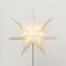 Wechsel-Schirm Weihnachtsstern Sensy von Star Trading, 3D Papierstern Weihnachten in Weiß mit Ornamenten, Dekostern Ø: 54 cm