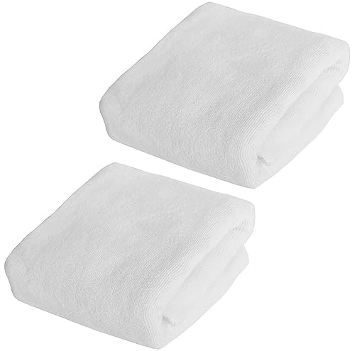 MOCNT 2 Pezzi Asciugamano in Microfibra 450GSM Panni in Microfibra per Auto Rapida Asciugatura Asciugamano Sport Assorbenti Asciugamani da Bagno Viaggio 40cm x 60cm Bianco