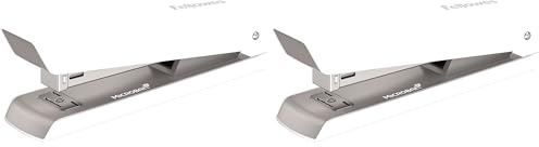 Fellowes Jam Free Stapler, 20 Sheet Capacity - LX820 Full Strip Antibacterial Manual Stapler- Uses Both 24/6mm and 26/6mm Staples - White (Pack of 2)