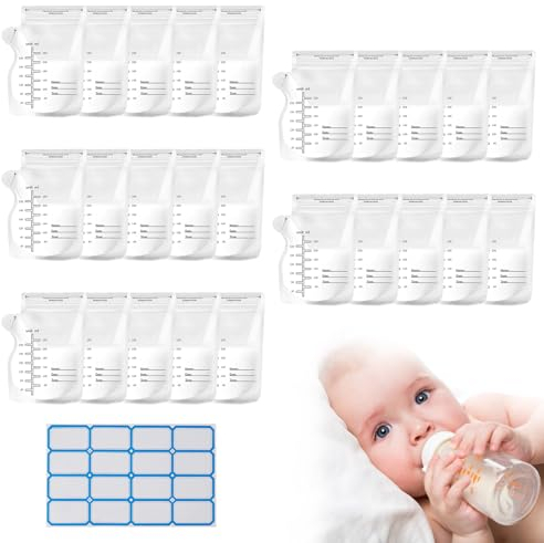 Muttermilchbeutel,Milchbeutel für Muttermilch,250ML-50 Stück Muttermilchbeutel zum Einfrieren,Muttermilch Aufbewahrungsbeutel,Breast Milk Storage Bags,Vorsterilisierte Aufbewahrungsbeutel（Schwarz）