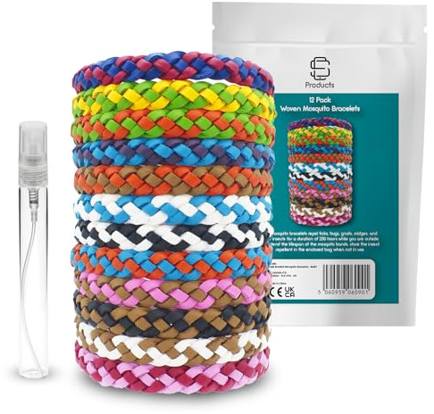 SC Products DEET Free Waterproof Anti Mosquito Repellent Bracelet (12-Pack)