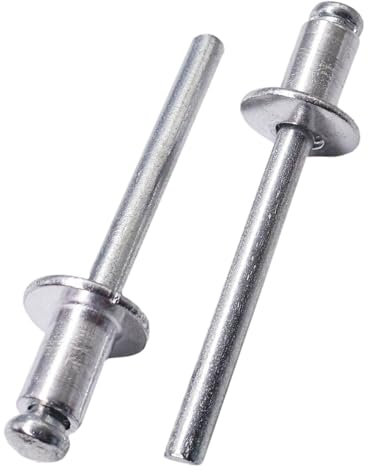 SKIR'CO Lot de 30 rivets aveugles en aluminium 6,0 x 10 mm, mandrin en acier, rivets pop à tête bombée DIN 7337