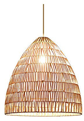 Lámpara de ratán Luminaria japonesa moderna Suspensión País Pastoral Luces colgantes Linterna colgante tejida a mano Café Restaurante Bar Loft Lámpara de techo interior Día de conmemoración vision
