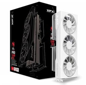 XFX Tarjeta gráfica para Juegos Swift AMD Radeon RX 9060XT OC Blanca de Triple Ventilador de 16 GB (RX-96TS316W7)