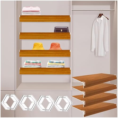 ACJSDGL 111.76x25.4x4cm Wire Shelf Covers Wood Effect 4 Pcs Orange Perfect for Pantry,Closet & Bathroom - PVC Material,0.3 Inch Thick,Removable Wire Rack Liners for Versatile Use