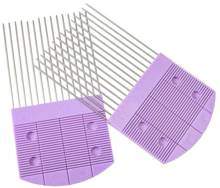 PRETYZOOM Pettini per Quilling in Plastica e Acciaio Inox 2 Pezzi, Strumenti Fai da Te per Fiori di Carta, Utensili Artigianali Compatti e Resistenti, Adatti a Principianti e Appassionati Creativi
