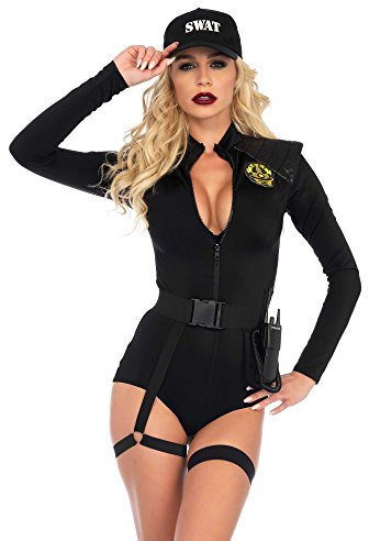 Leg Avenue SWAT Team Babe Kostüm, schwarz, Größe: Small (EUR 36)