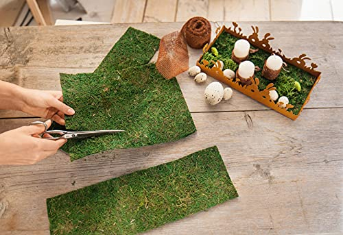 Dekoleidenschaft Deko-Matte Moos 45x40 cm, Naturmoos auf Textilfaser, Bastelmoos