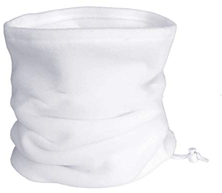 Geminimall Unisex Multifunktionstuch Elastisch Schlauchtuch Gesichtsbedeckung Schlauchschal Schlauchschal Polar Fleece Halswärmer Schal Halstuch für Outdoor Arbeit Sport Ski Wear Maske Beanies Weiß