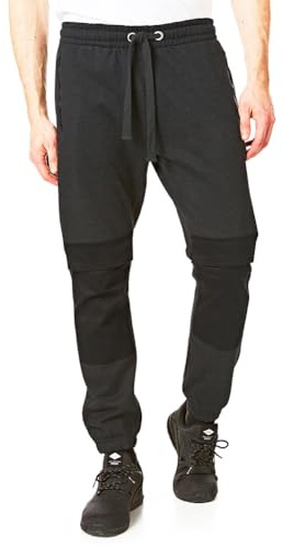Iron Mountain IMPNT223 Pantalon de Jogging pour Homme avec Genouillères Pantalon de Jogging de Travail Homme, Noir, L