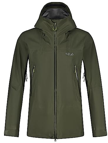 Rab Men's Kangri GTX Waterproof Breathable Gore-tex Jacket for Hiking, Trekking, & Mountaineering - Army - X-Large