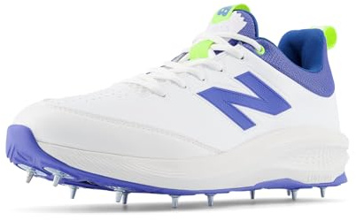 new balance Scarpe da cricket bianche da uomo 4030 (CK4030W5), bianco, 8 UK (8.5 US)