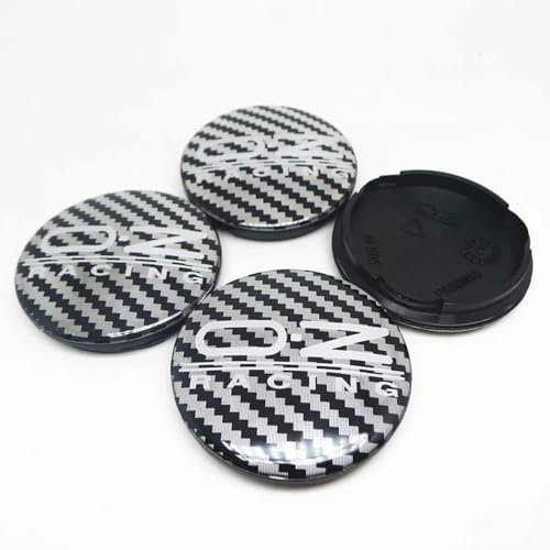 4 Stück Wagen Radnabenkappen für OZ Racing M595 62MM Reifen Felgen Felgendeckel Radkappen Car Hub Centre Caps Wheel Stickers