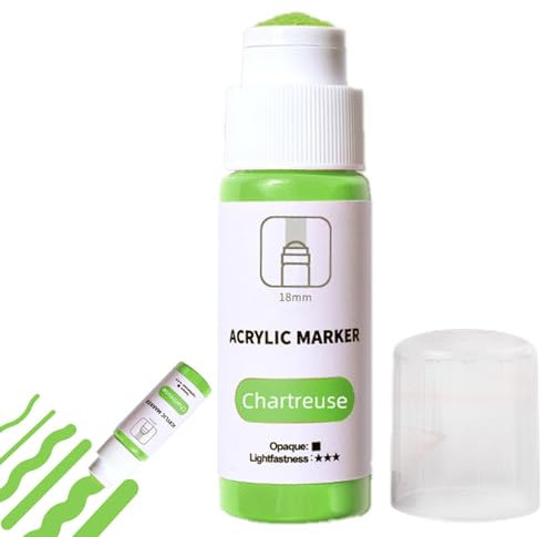 Acunny Graffiti Mop Marker | Quick Dry Graffiti Water Based with 18mm Tip | Waterproof Mop Graffiti Marker Graffiti Accessories Fade Resistant 60ml Ink for All