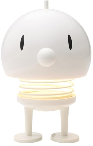 Hoptimist-lampa LED, nattlampa Touch, trådlös bordslampa, uppladdningsbar och dimbar, dansk design, 15 x 15 x 23 cm, XL, vit
