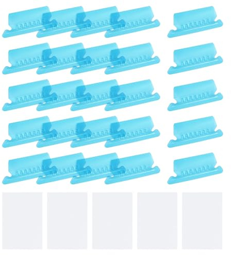 uxcell Hanging File Folder Tabs, 2 Inch Insertable Tabs and Inserts Plastic Clear File Organizer Labels Filing for Folder Quick Identification, Blue, 50 Pcs