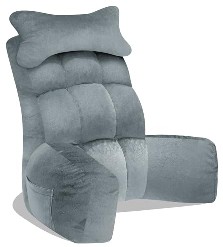 Reading Pillow for Bed, Cuddle Cushion, Back Support for Sitting Up Bed