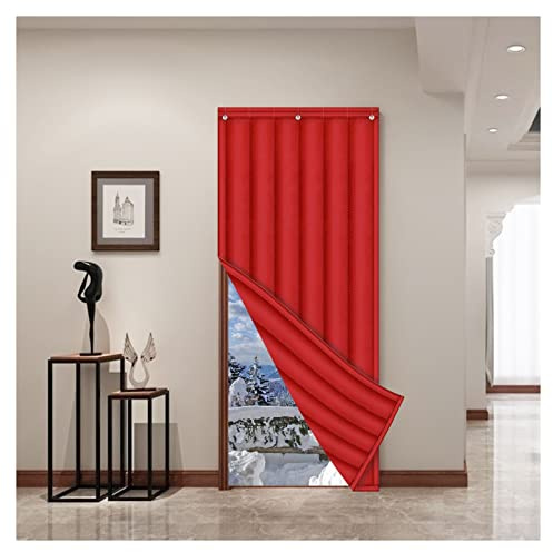 Cortina con aislamiento térmico para puerta de garaje, paneles acústicos, impermeable, cortina de aire acondicionado, para dormitorio, protección contra el clima frío