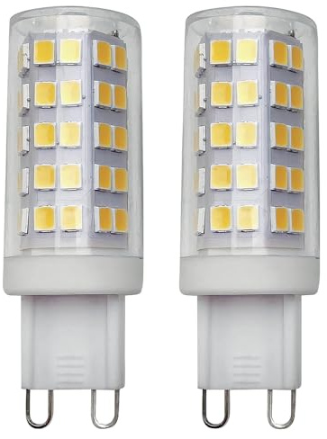 TIBELEC Lot 2 ampoules LED G9 4.5W, 530 lumens, 240V, 4000K blanc-neutre