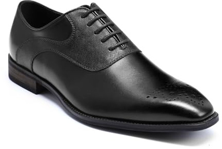 YFFUSHI Mens Formal Lace Up Dress Shoes Brogues Smart Dress Shoes | Soft Comfort Upper, Lace Up Brogue, Stylish and Classic, Business & Smart Casual Wear