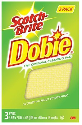 Scotch Brite 3M 723-2F Dobie Cleaning Pads, 3-Pk. - Quantity 1