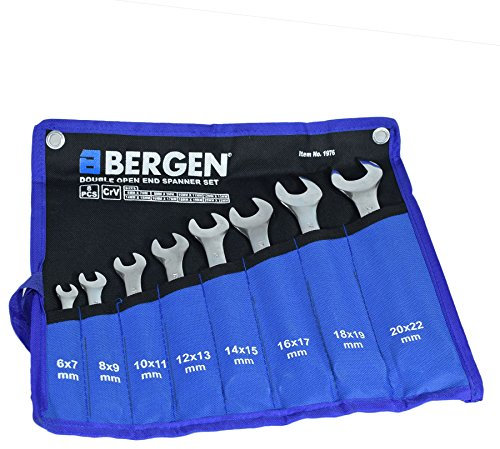 AB Tools Double Ended Open Metric Spanner Set 6mm - 22mm 8pc 16 Sizes Bergen
