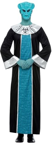 SMIFFYS Costume Lord Alieno, Blu, con tunica e maschera Halloween