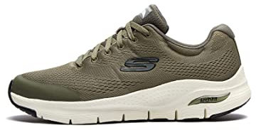 Skechers Arch FIT, Zapatillas Hombre, Ribete Sintético Textil Verde Oliva, 42 EU