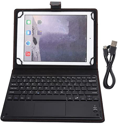 Bärbart tangentbord, Bluetooth-tangentbord för bärbar dator, Ultratunt Bluetooth-tangentbord, 100-timmars fungerande Bluetooth Touchpad-tangentbord med skyddsfodral för 9,7-10 tums Tablet PC