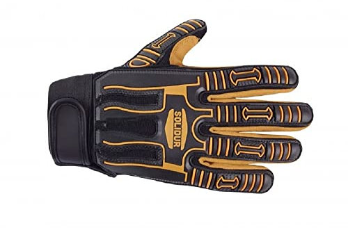 Solidur GA18 - Gant à Renfort de Paume Anti-Chocs - Confort et Protection Exceptionnels - Inserts en Mousse Anti-Vibration et Anti-Ampoules - Taille T8