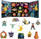 Bandai - Pokemon - Halloween Adventskalender - 8 Pokémon-Figuren und 5 Zubehörteile - Pikachu, Zorua, Malosse, Bulbizarr, Fantyrm, Skelenox und Mimiqui - PKW2688