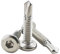 Fajoeda 60 Stück Flachkopf Innensechskantschrauben Bohrschrauben,410 Edelstahl 5.5 X 25mm Selbstschneidende Schraube(16mm bis 38mm verfügbar,Silber)