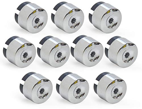 Copridadi Ruota,Copri Bulloni Ruota Coperchio del tappo del condotto del bullone del bullone della ruota del cromo di 10pcs 7L6601173A. Adatta for Vw. Touareg 2004-2010 2011 2011 2012 2013